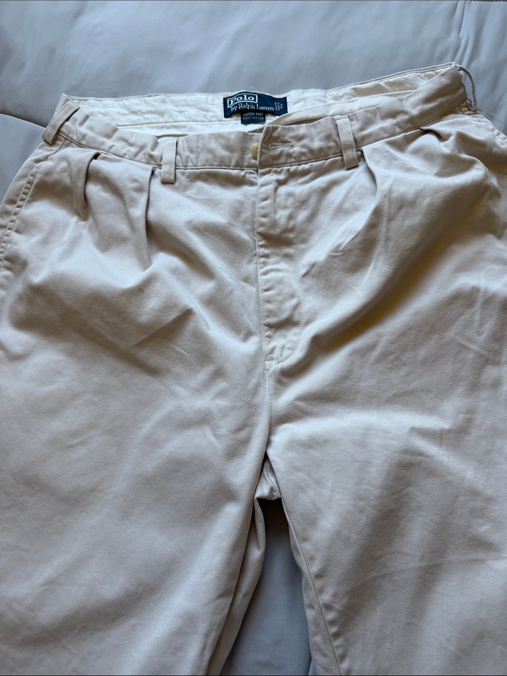 Polo by Ralph Lauren Men's Pleated Chinos in Light Khaki